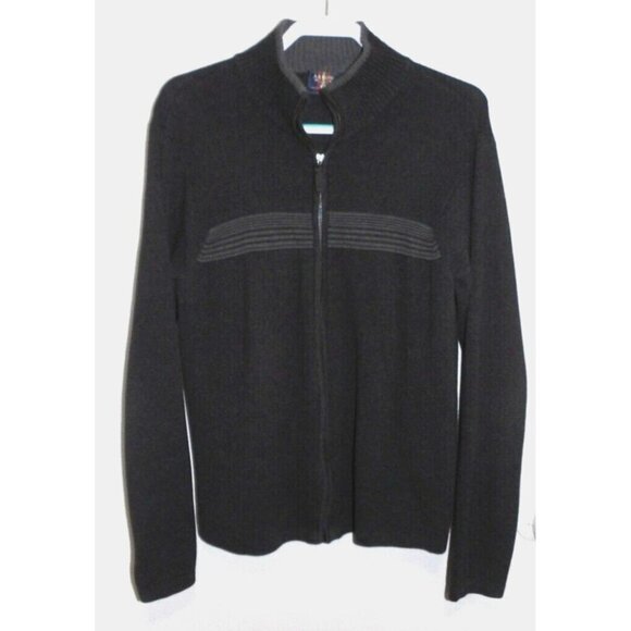 ARROW gray full zip cardigan sweater 100% cotton men's size M - Picture 1 of 4